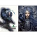 DUTCH LADY DESIGNS GREETING CARD Mystic Raven Girl